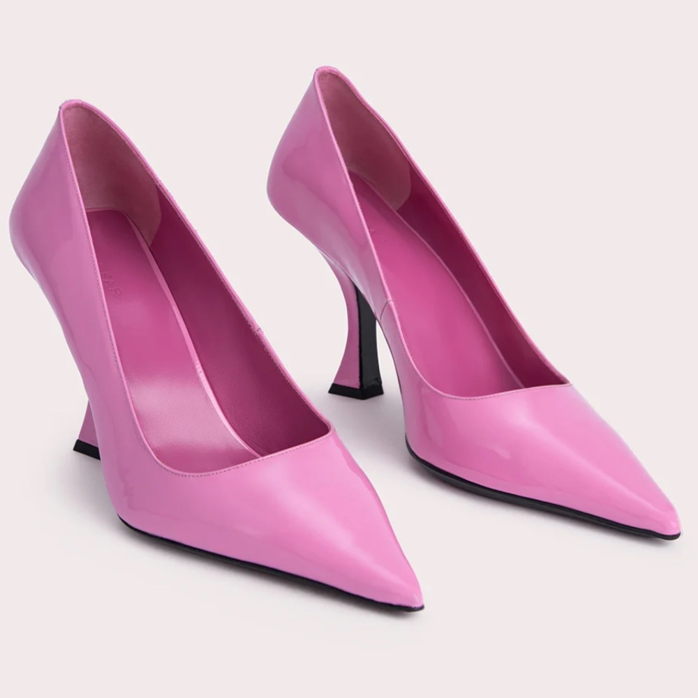 BY FAR Viva Pink Patent Leather Pumps Womens EU 40